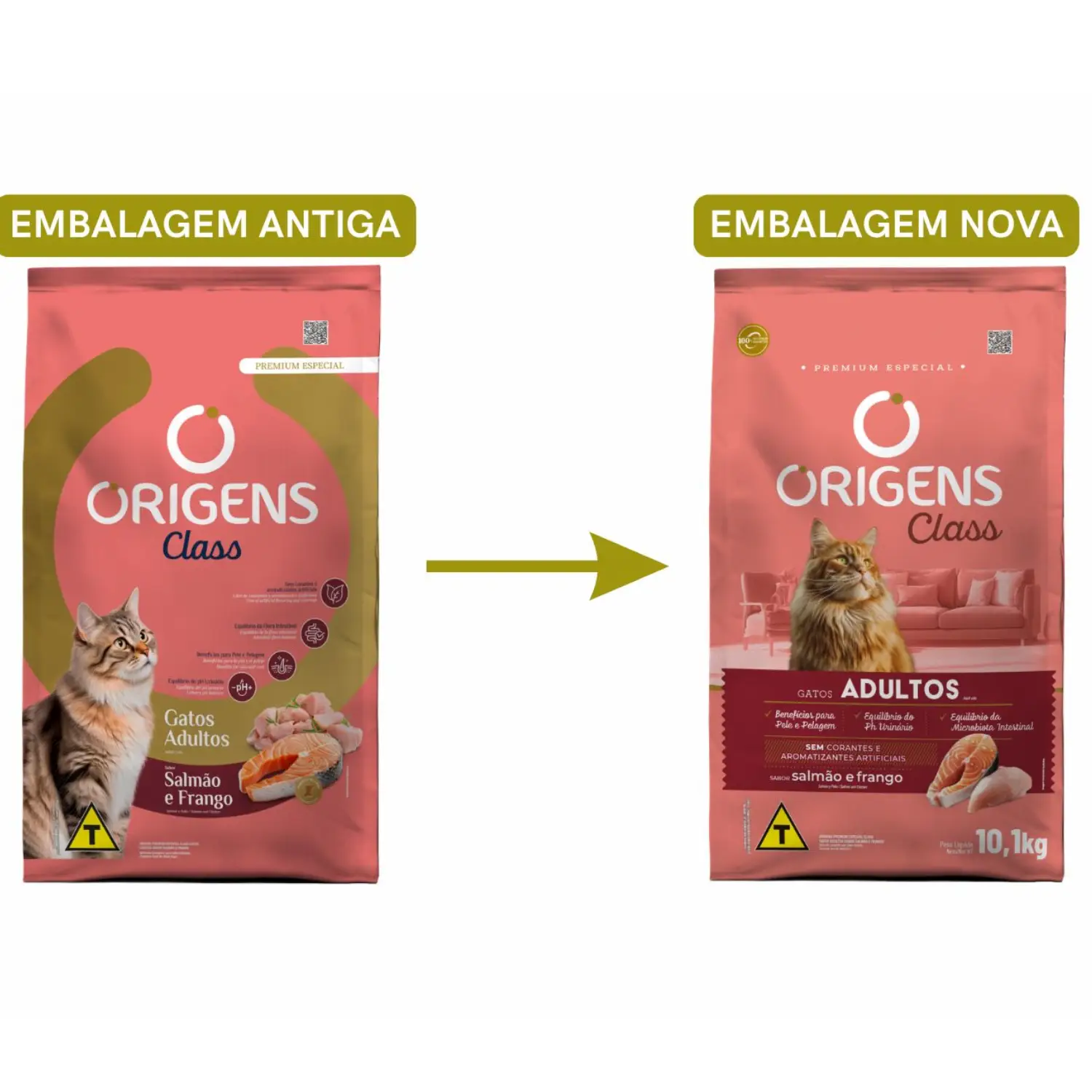 Ração Origens Class Gatos Adultos Salmão e Frango